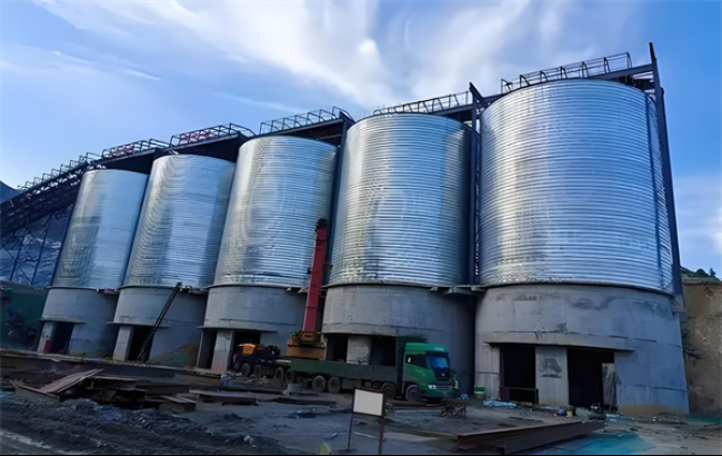 石柱螺旋卷板仓施工现场